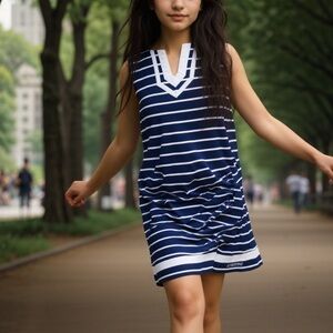 Girls Break Stripe Vineyard Shift Tunic Dress ❤️